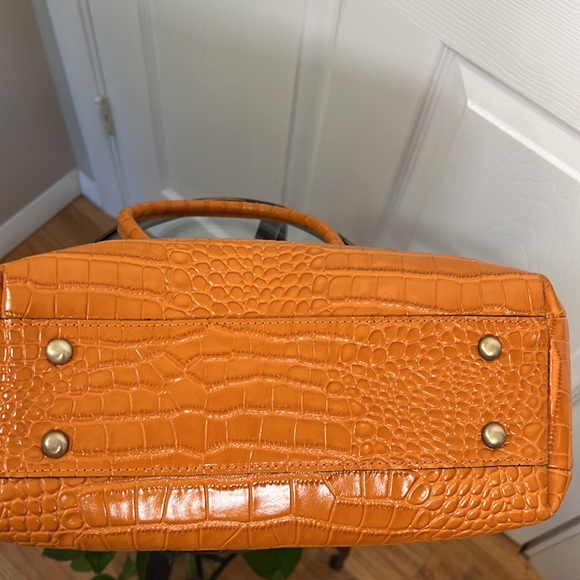 Patricia Nash Orange Croc-Embossed Satchel - Picture 12 of 13